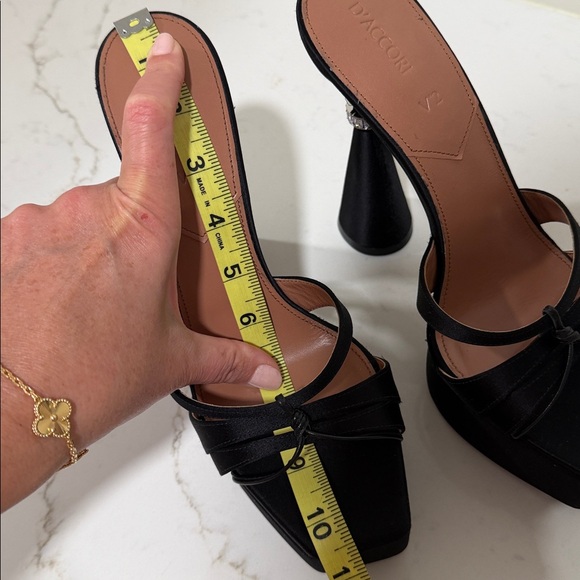 $1195 D'Accori Sienna Satin Platform Mule Size 40.5 - Picture 10 of 10